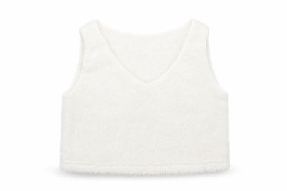 Womens UK Size M Preworn White Basic Tank