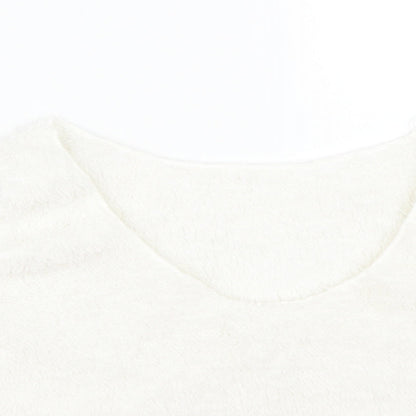 Womens UK Size M Preworn White Basic Tank