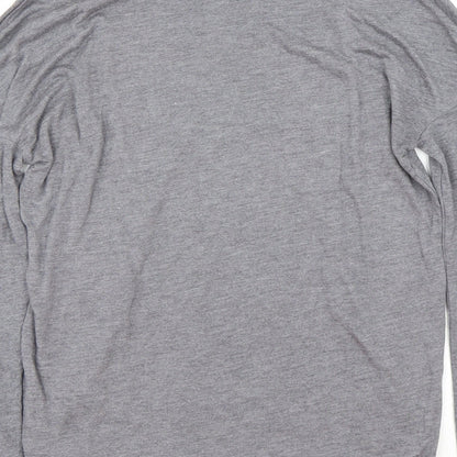 Womens UK Size 6 New Look Grey Basic T-Shirt