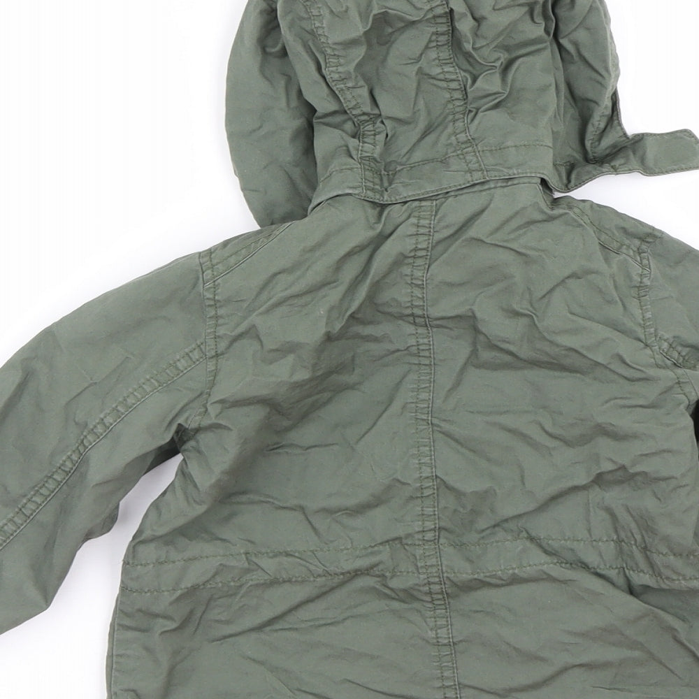 H&M Boys Green   Jacket Coat Size 2 Years