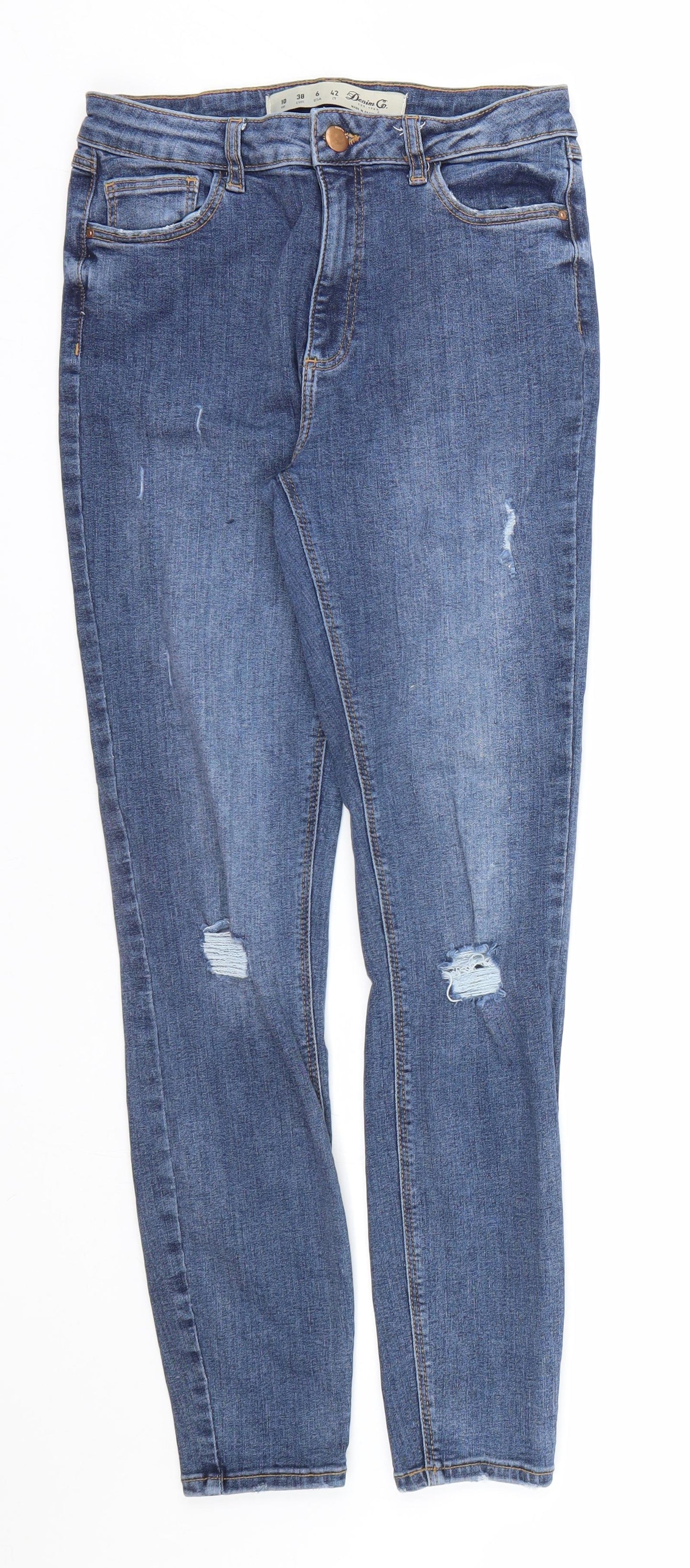 Denim co Womens Blue  Denim Skinny Jeans Size 10 L27 in