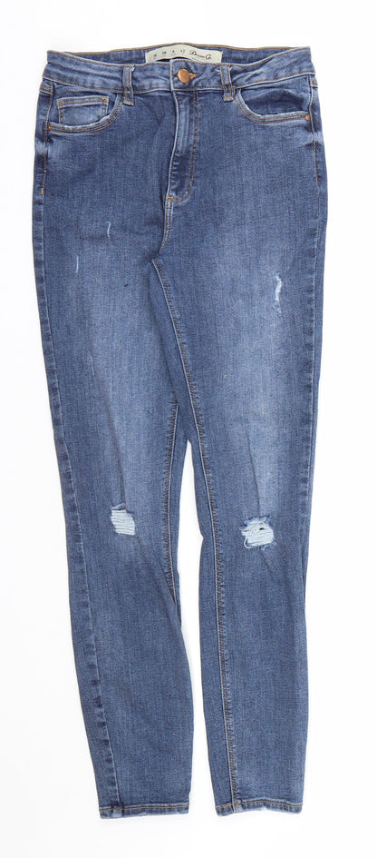 Denim co Womens Blue  Denim Skinny Jeans Size 10 L27 in