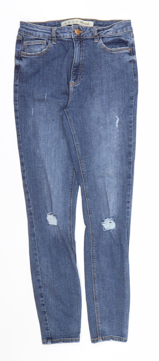 Denim co Womens Blue  Denim Skinny Jeans Size 10 L27 in