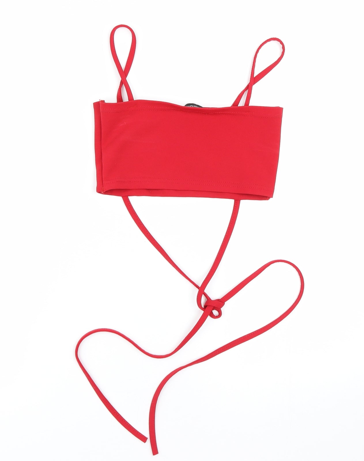Womens UK Size 6 PRETTYLITTLETHING Red Cropped Tank