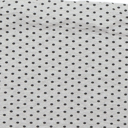 Papaya Womens Grey Polka Dot  Cropped T-Shirt Size 10