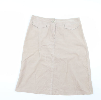 New Look Womens Beige  Corduroy Trumpet Skirt Size 14