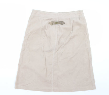 New Look Womens Beige  Corduroy Trumpet Skirt Size 14