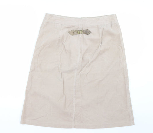 New Look Womens Beige  Corduroy Trumpet Skirt Size 14