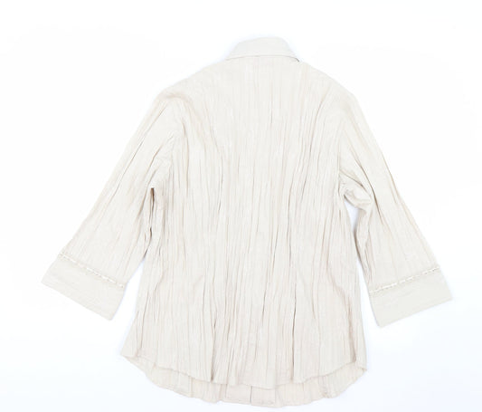 Bonmarché Womens Beige   Basic Button-Up Size 18