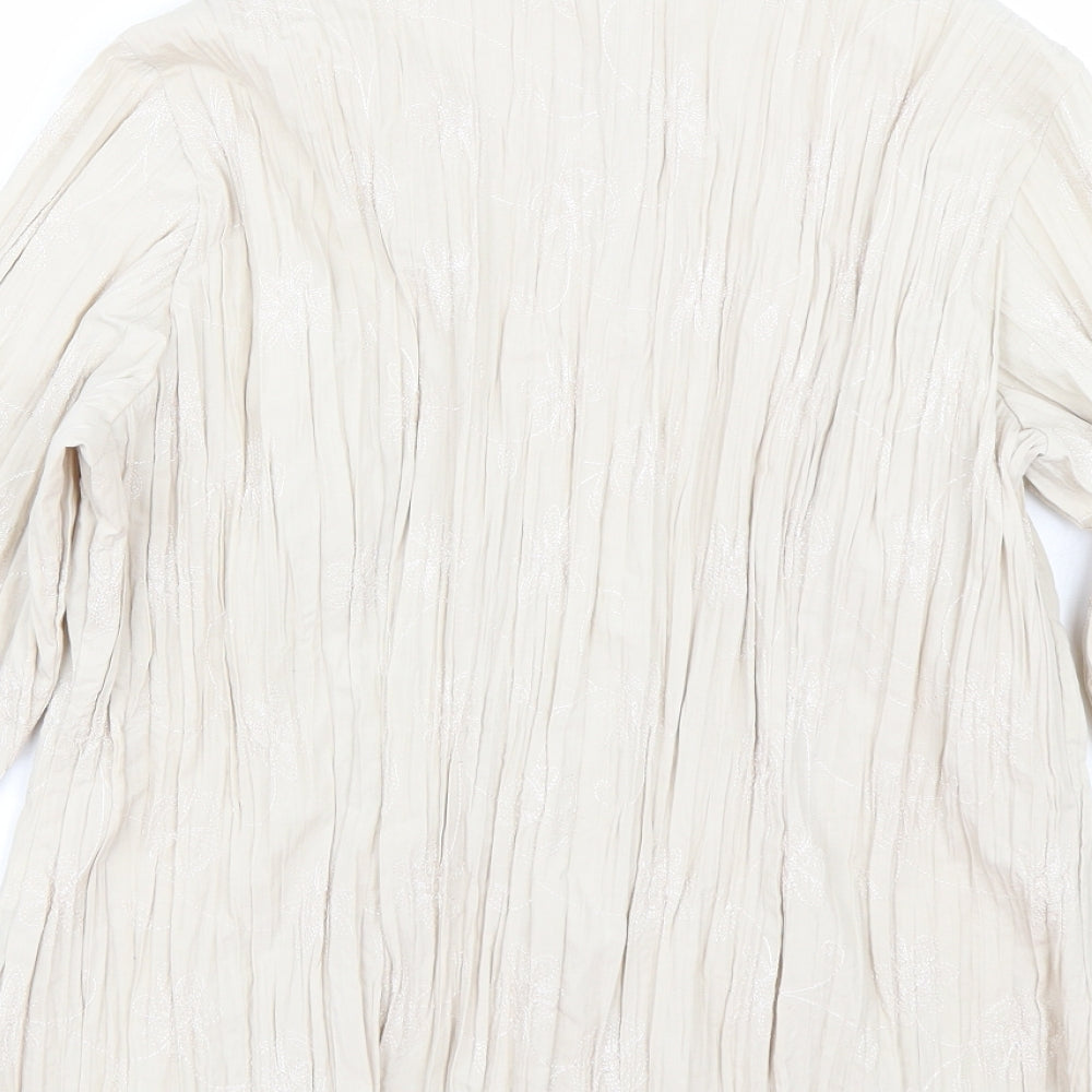 Bonmarché Womens Beige   Basic Button-Up Size 18