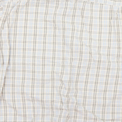 Mens UK Size M Blue Harbour Beige  Button-Up Short Sleeve Casual Shirt