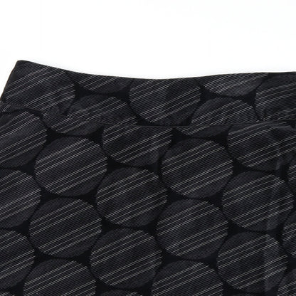 Look Womens Black Striped  Trumpet Skirt Size 14