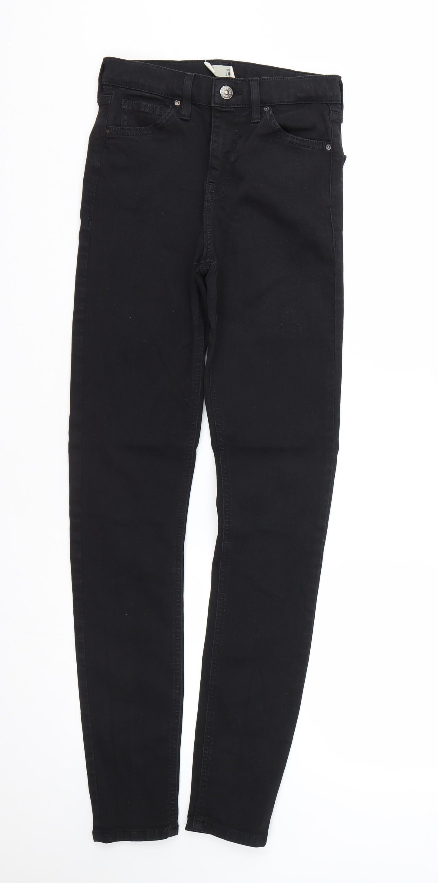 Topshop Womens Black  Denim Skinny Jeans Size 26 L28 in
