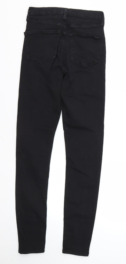 Topshop Womens Black  Denim Skinny Jeans Size 26 L28 in