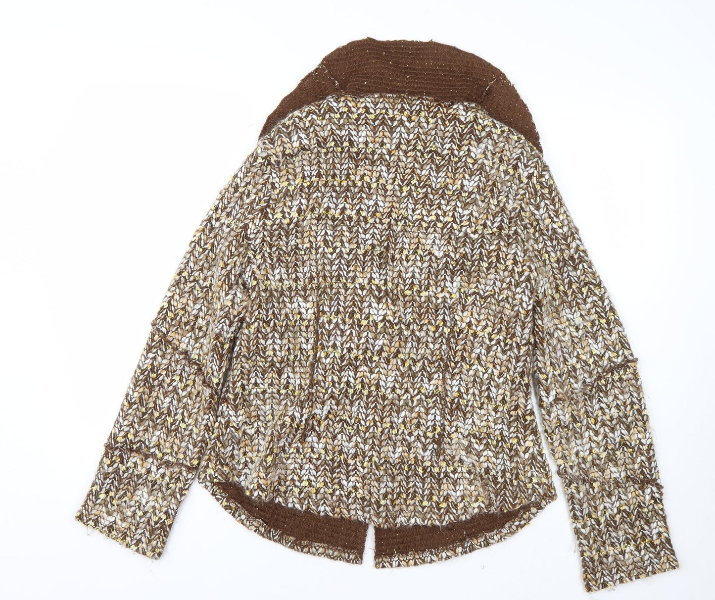 Womens UK Size XL Preworn Brown Cardigan Jumper