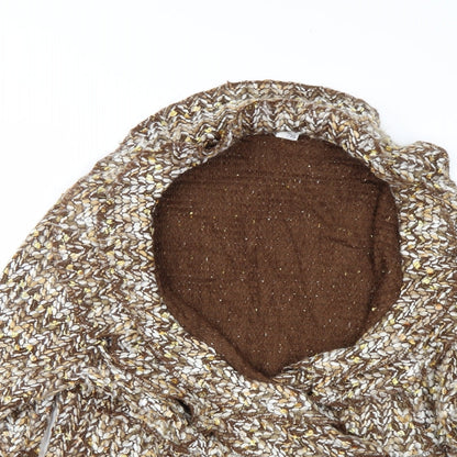 Womens UK Size XL Preworn Brown Cardigan Jumper