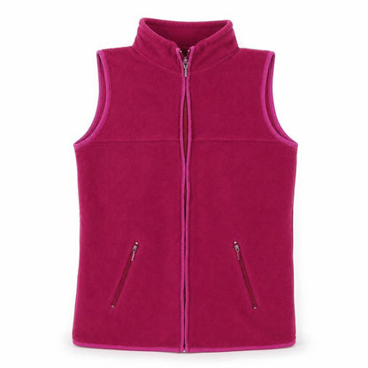 Front view of EWM women’s purple full zip sweatshirt, size S
