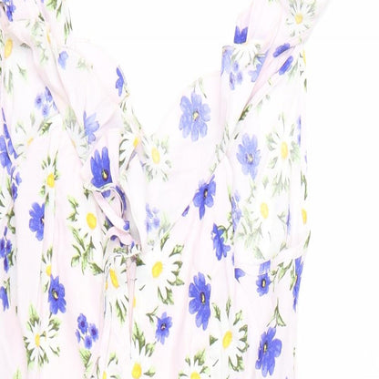 FOREVER 21 Womens Pink Floral  Tank Dress  Size L