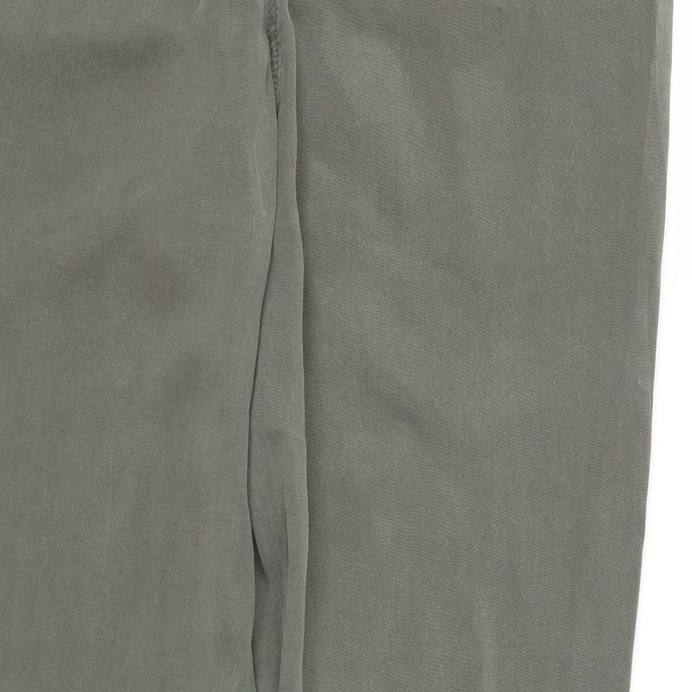 Womens UK Size 34 M&S Regular Fit Capri Green Trousers