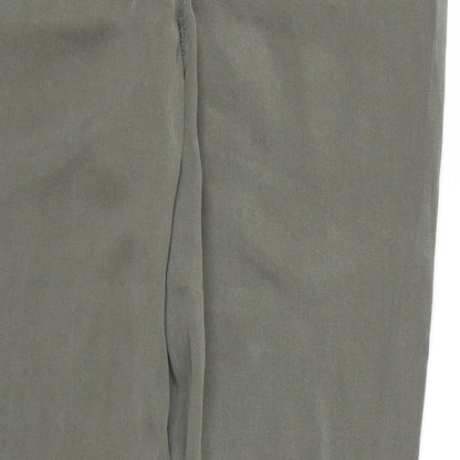 Womens UK Size 34 M&S Regular Fit Capri Green Trousers