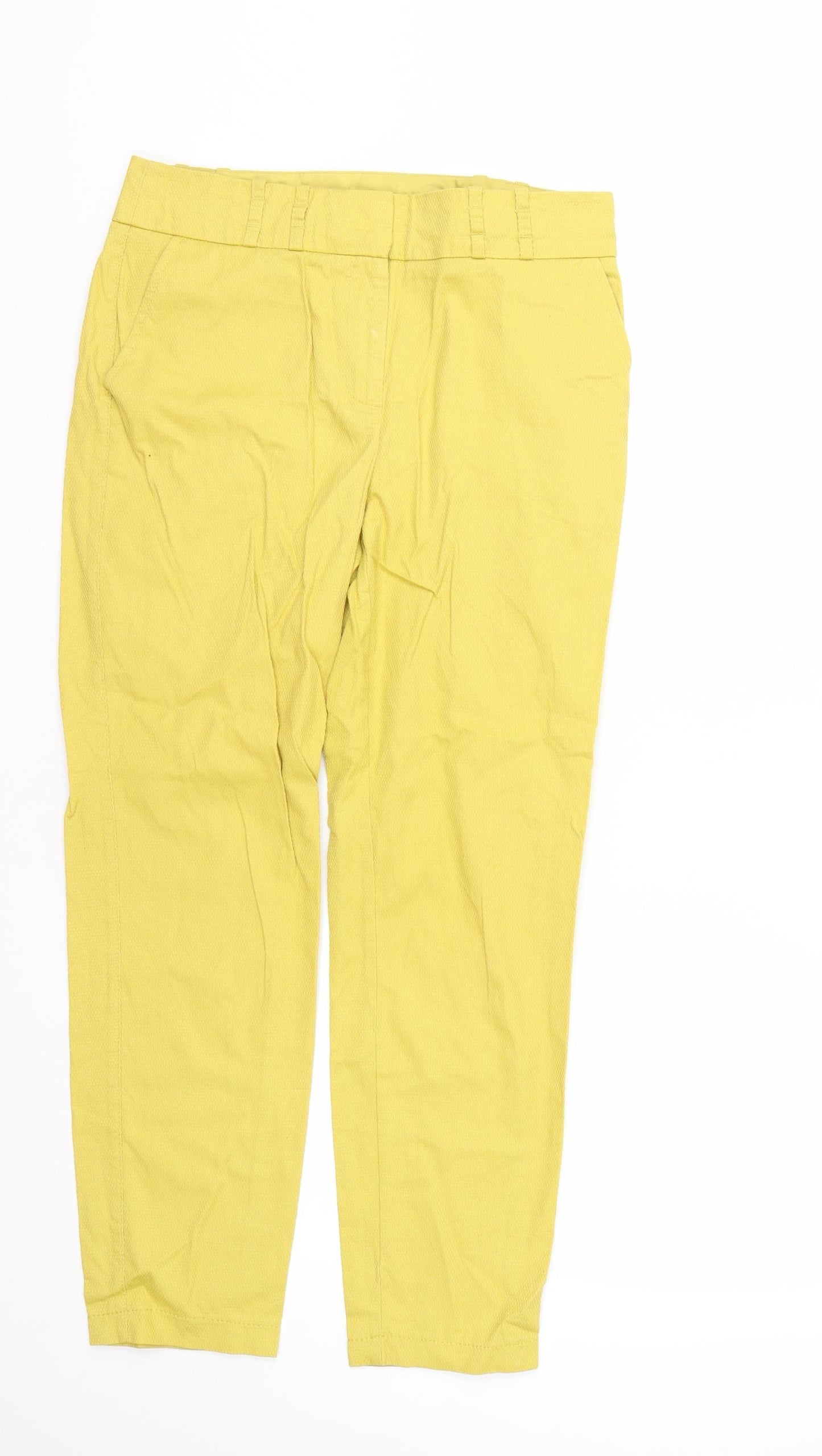 Womens UK Size 8 NEXT Regular Fit  Yellow Trousers