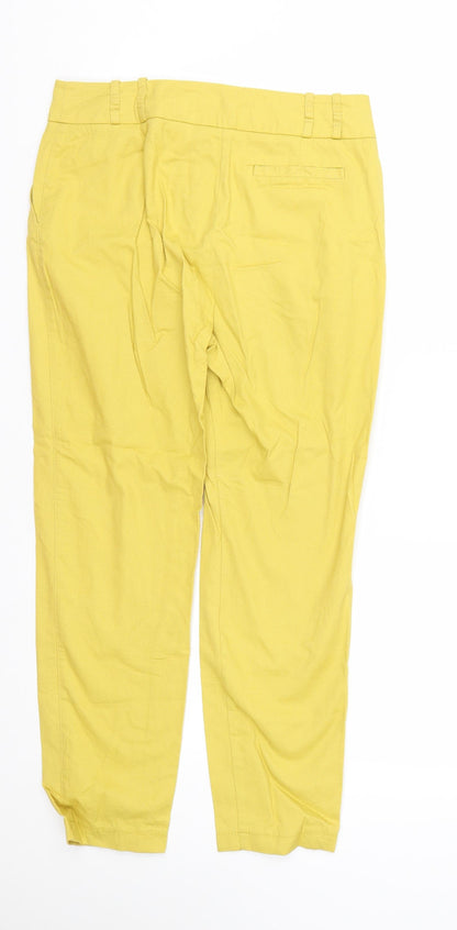 Womens UK Size 8 NEXT Regular Fit  Yellow Trousers
