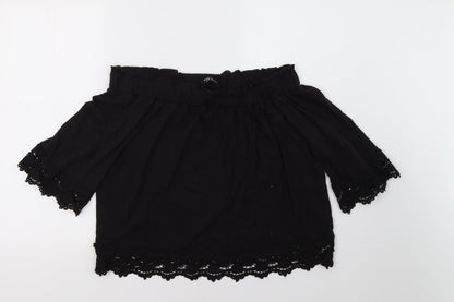 Womens UK Size 14 Select Black Basic Blouse