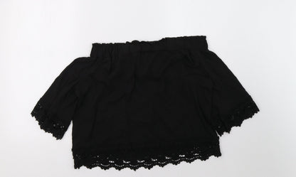 Womens UK Size 14 Select Black Basic Blouse