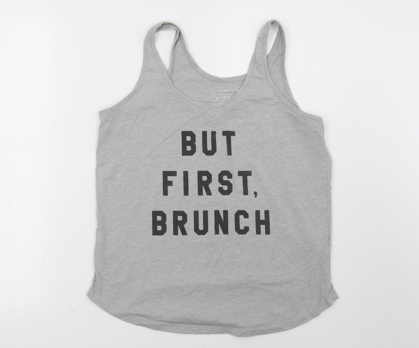 Primark Womens Grey   Basic Tank Size 12