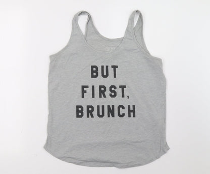 Primark Womens Grey   Basic Tank Size 12