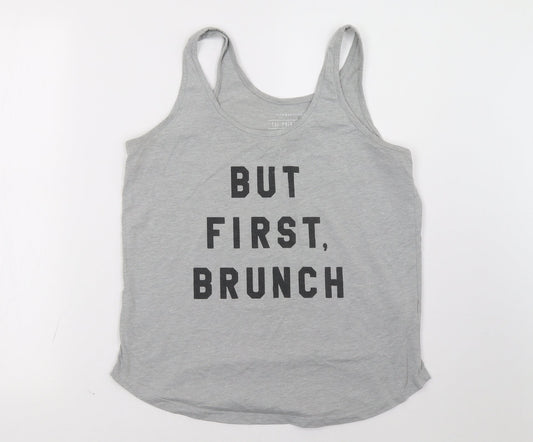 Primark Womens Grey   Basic Tank Size 12
