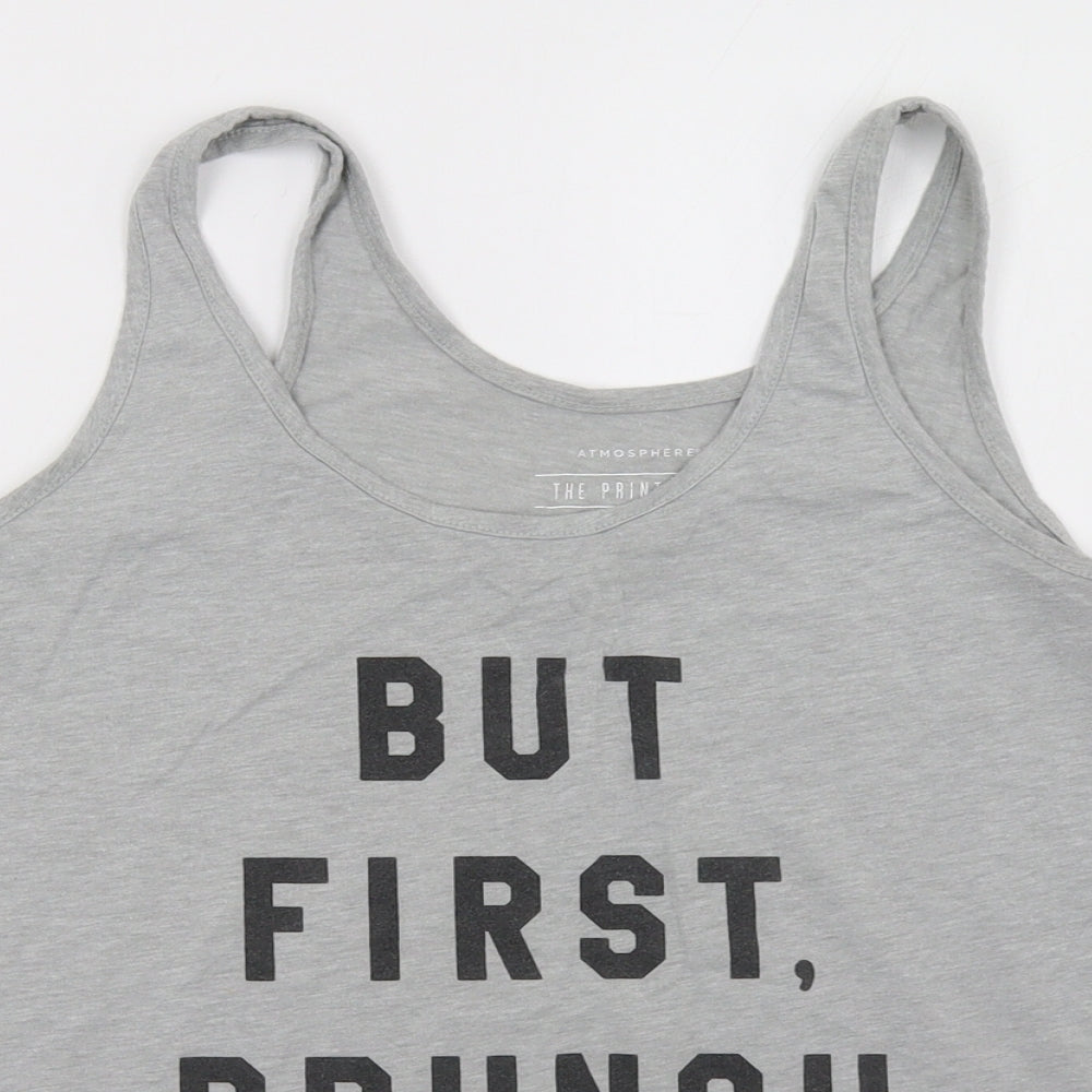 Primark Womens Grey   Basic Tank Size 12