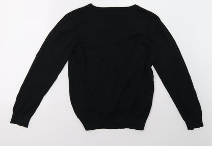 Debenhams Girls Black   Pullover Sweatshirt Size 13 Years