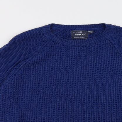 Topman Mens Blue   Pullover Sweatshirt Size L