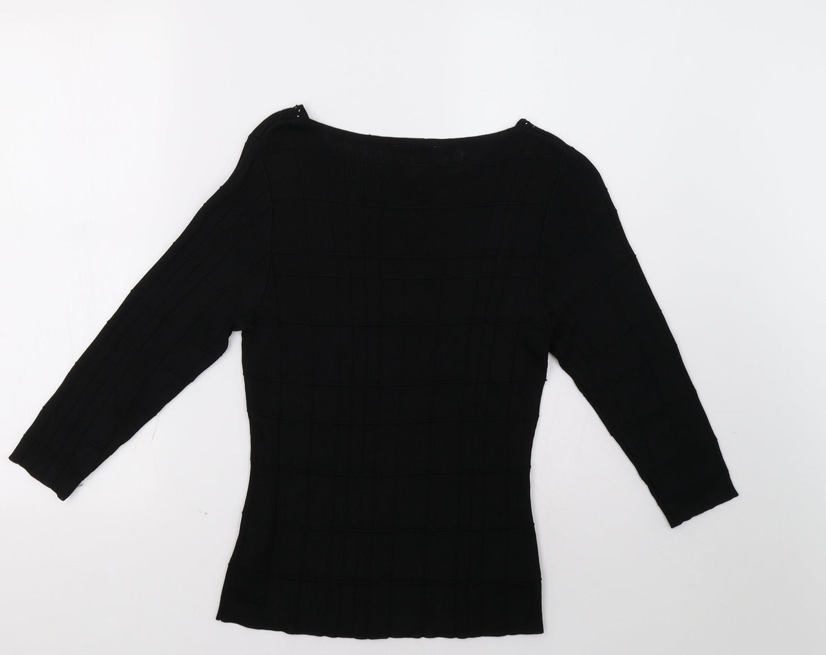 Womens UK Size 14 Marks and Spencer Black Pullover Sweatshirt