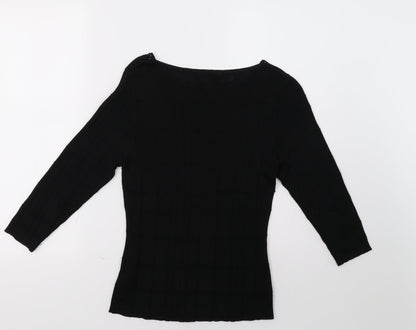 Womens UK Size 14 Marks and Spencer Black Pullover Sweatshirt