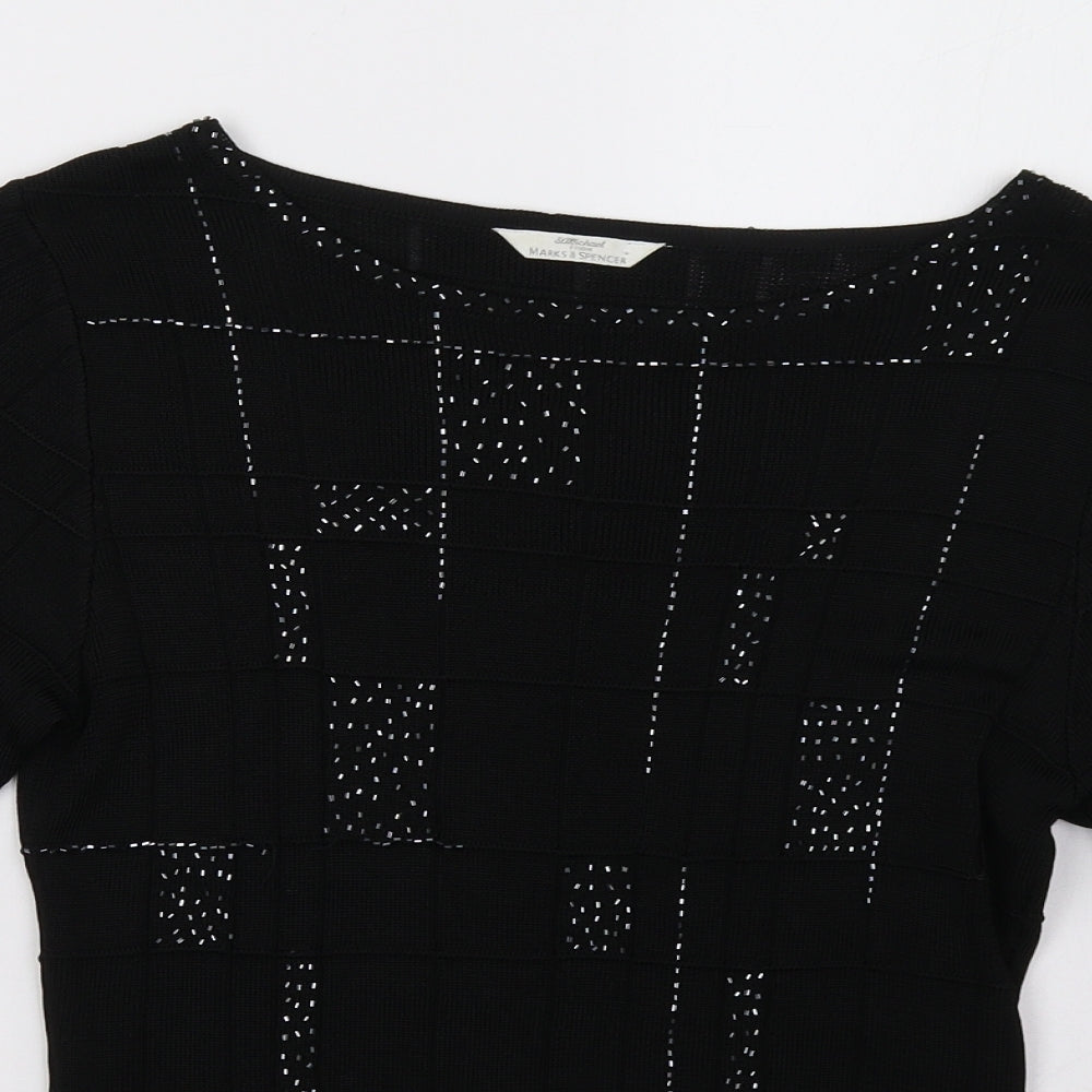 Womens UK Size 14 Marks and Spencer Black Pullover Sweatshirt