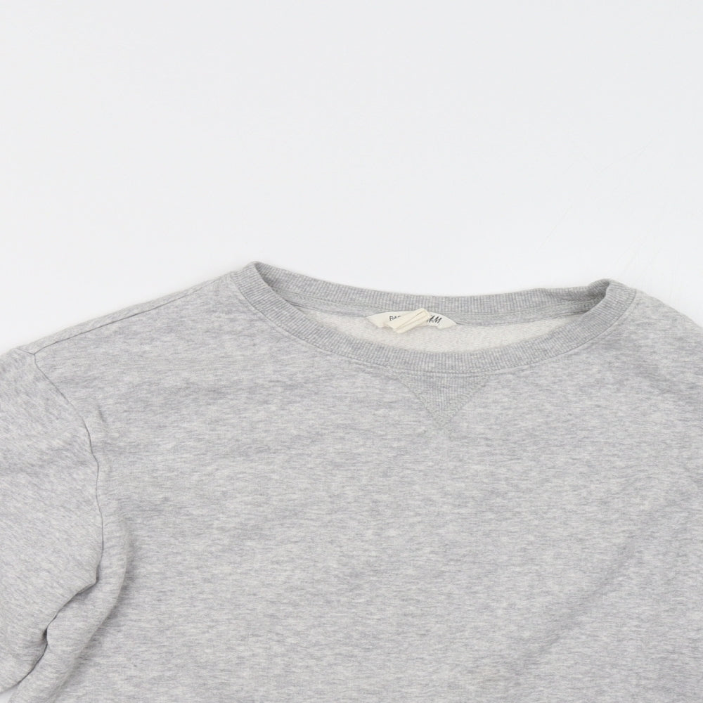 H&M Girls Grey   Pullover Sweatshirt Size 13 Years