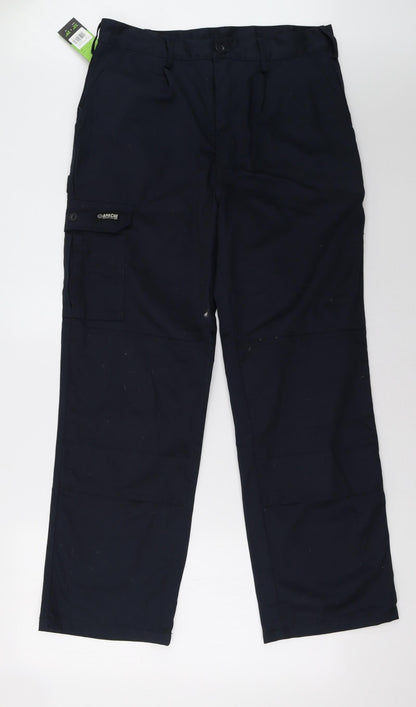 Additional front view of Apache women’s blue trousers, size UK 32, 29-inch leg