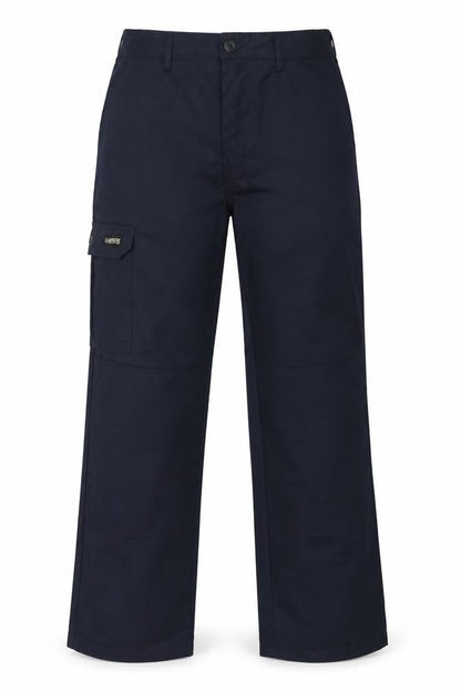 Front view of Apache women’s blue trousers, size UK 32, 29-inch leg
