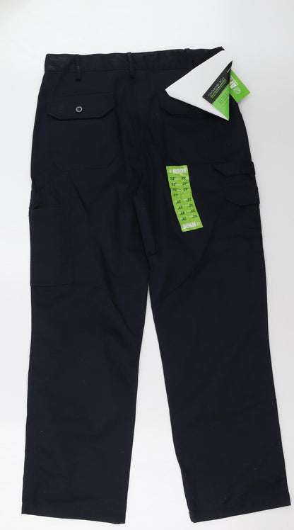 Back view of Apache women’s blue trousers, size UK 32, 29-inch leg