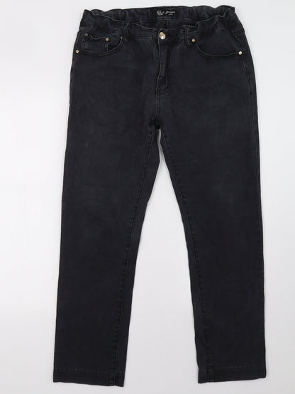 youse Womens Black   Straight Jeans Size 34 L30 in