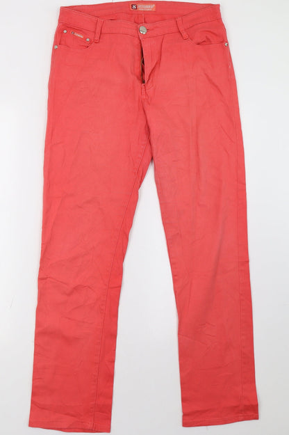 sunbird Womens Pink  Denim Straight Jeans Size 33 L32 in