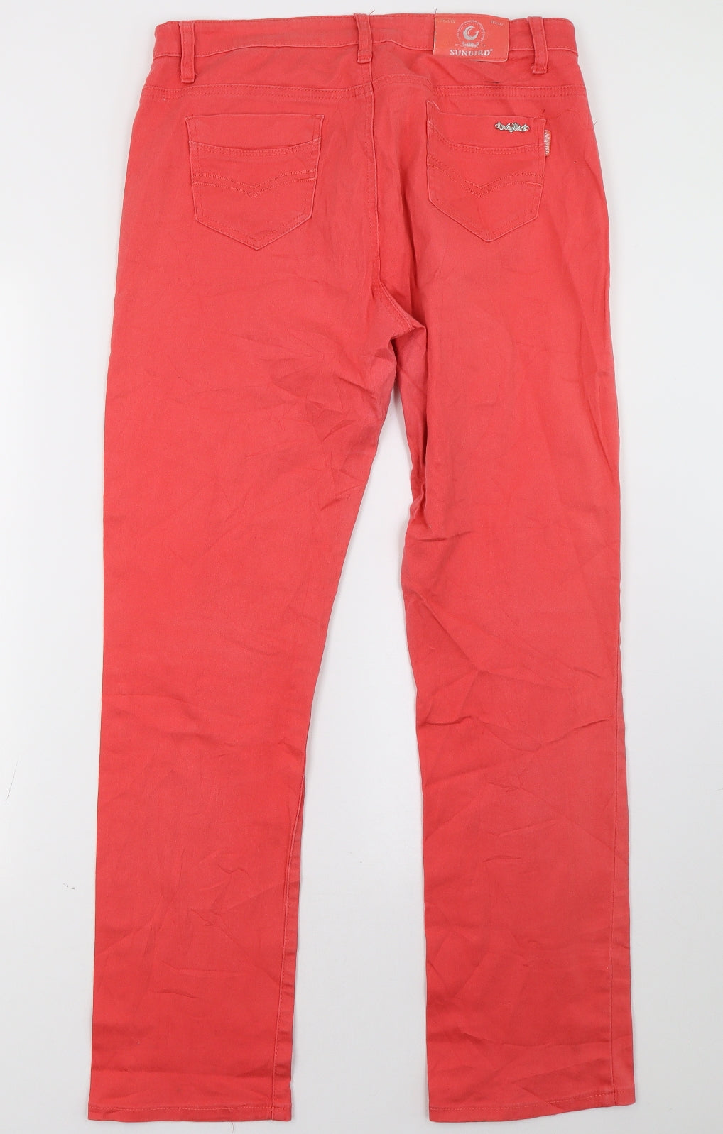 sunbird Womens Pink  Denim Straight Jeans Size 33 L32 in