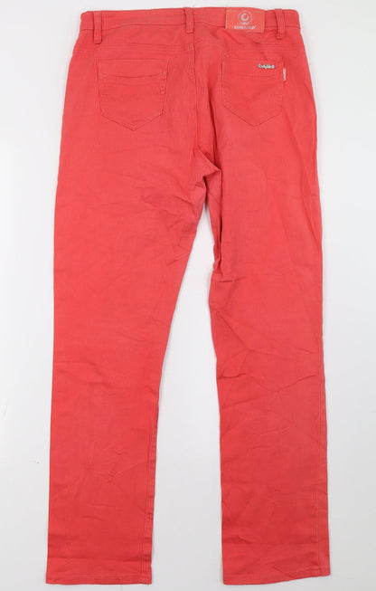 sunbird Womens Pink  Denim Straight Jeans Size 33 L32 in