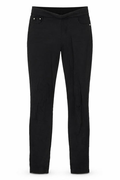 Front view of miss christy women’s black skinny jeans, size UK 10, 31-inch leg