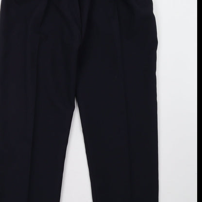 Womens UK Size S Preworn Regular Fit  Blue Trousers