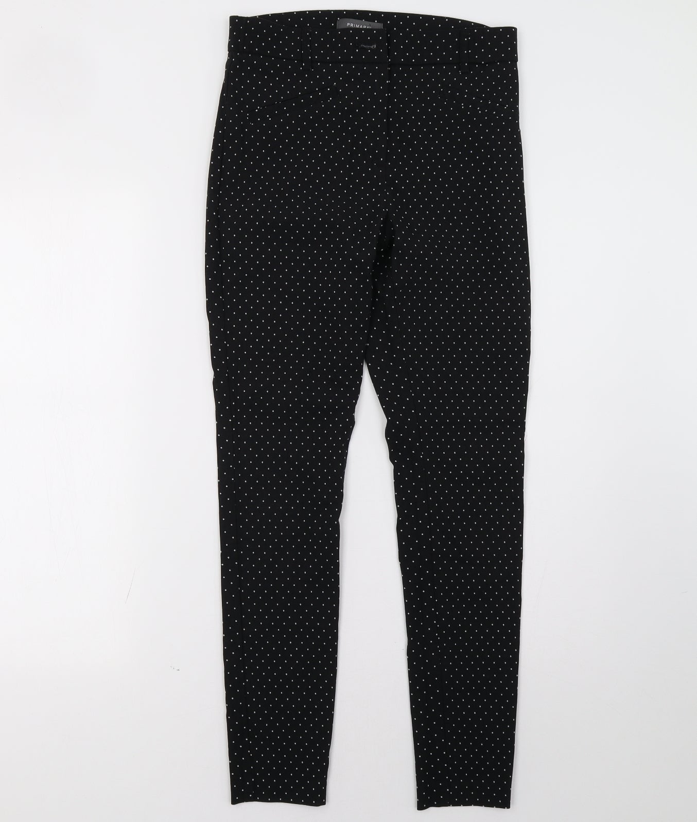 Primark Womens Black Polka Dot  Skinny Jeans Size 12 L30 in