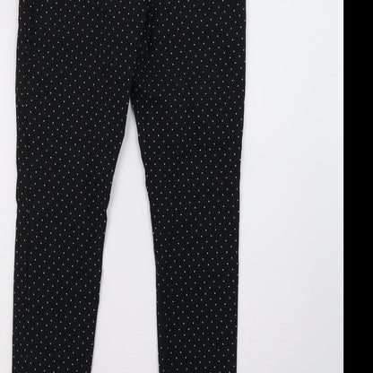 Primark Womens Black Polka Dot  Skinny Jeans Size 12 L30 in