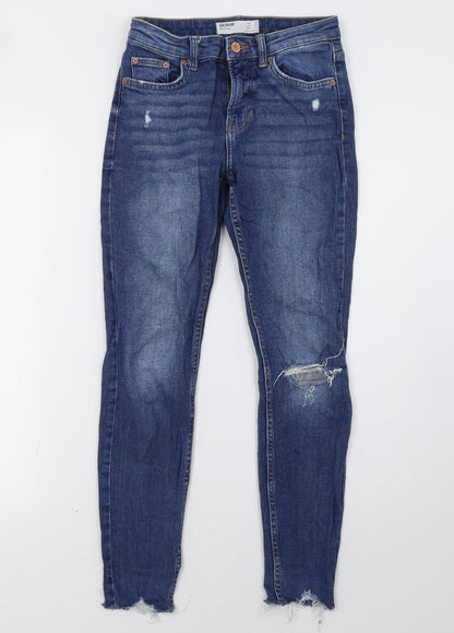 Bershka Womens Blue  Denim Skinny Jeans Size 26 L28 in